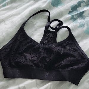 Pink Sport Black Lace Bralette